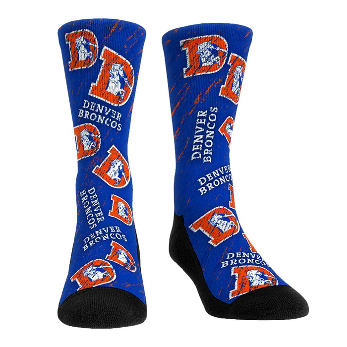 Denver Broncos - Throwback All-Over by Rock 'Em Socks