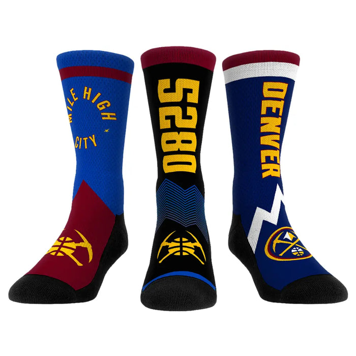 Denver Nuggets - Ultimate Jersey - 3-Pack by Rock 'Em Socks