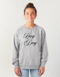 Lazy Day Graphic Crew - Athletic Heather by Boutique 23