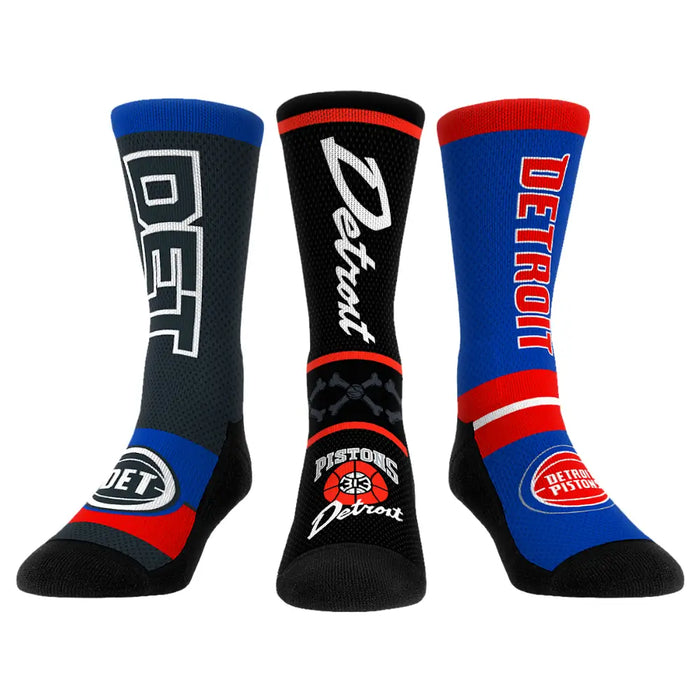Detroit Pistons - Ultimate Jersey - 3-Pack by Rock 'Em Socks