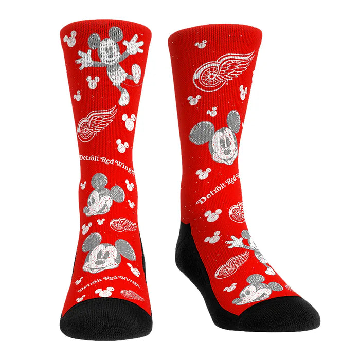 Detroit Red Wings - Disney - Mickey Sketch by Rock 'Em Socks
