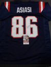 Devin Asiasi New England Patriots Autographed Custom Football Jersey JSA W coa