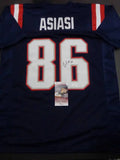 Devin Asiasi New England Patriots Autographed Custom Football Jersey JSA W coa by Price Is Right Miami