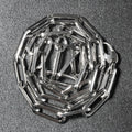 14K White Gold Wide Paperclip Chain (6.1mm) by Bids.com