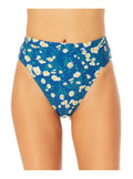 California Sunshine Blue Stretch High-Leg Lined Moderate Bikini, Size Small by Vanessa Jane