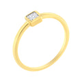 14K Yellow Gold Plated .925 Sterling Silver 1/20 cttw Miracle Set Diamond Promise Ring (J-K Color, I1-I2 Clarity) - Size 6 by Bids.com