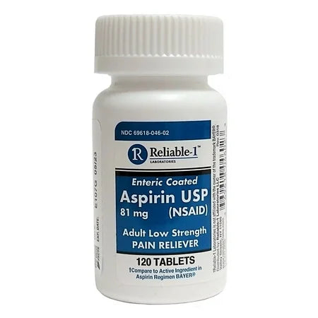 Aspirin Enteric Coated Adult Low Strength Pain Reliever Tablets 120 Ea. by Pasteur Pharmacy