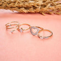 Diamond Baguette Engagement 10kt Rose Gold Ring by Fine Color Jewels