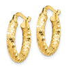 Diamond-cut 14K Gold Hoop Earrings