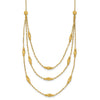 Diamond-Cut Beaded 14K Gold Polished Layered Necklace