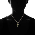 Diamond Cut Cross Necklace in Solid 10K Yellow Gold by DailySale