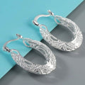 Diamond Cut Fancy Filigree Hoop Earrings by DailySale