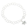 Diamond Cut Star Charm Bracelet