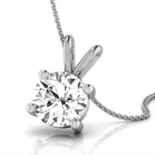 Diamond Engagement Pendant VS1 E Round 1.50 Ct Lab Created IGI Certified Special by DailySale