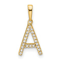 Diamond Initials 14k Gold Pendants by Fine Color Jewels