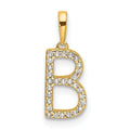 Diamond Initials 14k Gold Pendants by Fine Color Jewels