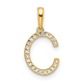 Diamond Initials 14k Gold Pendants by Fine Color Jewels