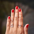 Diamond Open Heart 10k Rose Gold Ring by Fine Color Jewels