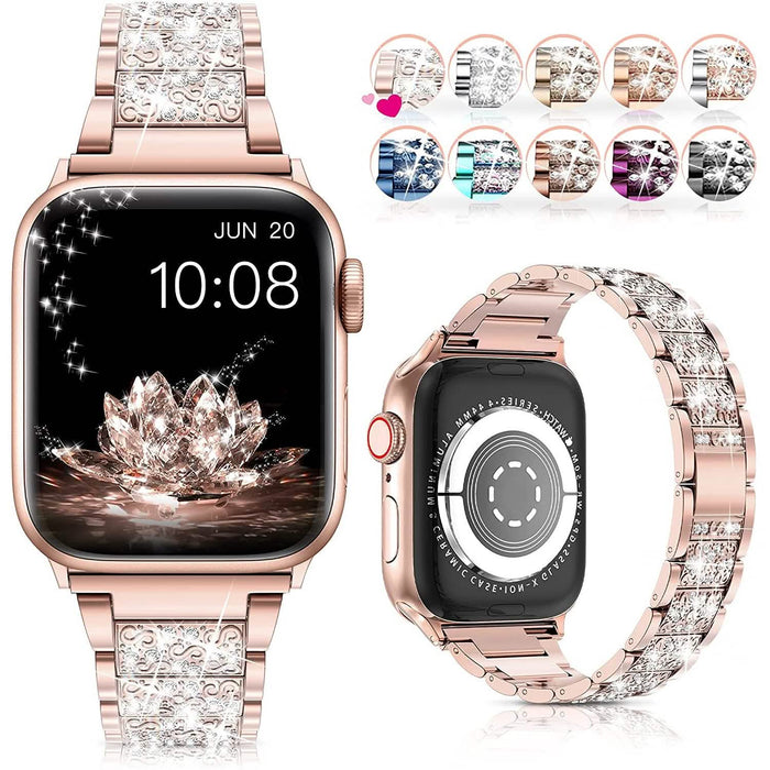 Diamond Rhinestone Stainless Steel Metal Wristband Strap by DailySale