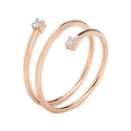 Diamond Spiral 10K Rose Gold Ring by Fine Color Jewels