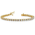 Diamond Tennis Bracelet 6.00 CT Round Cut 14k Yellow Gold 100% Natural H/SI by DailySale
