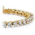 Diamond Tennis Bracelet 6.00 CT Round Cut 14k Yellow Gold 100% Natural H/SI by DailySale