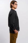 Dickies Skateboarding Woven Plaid Poplin Long Sleeve Shirt - Black by Swell-O-Phonic