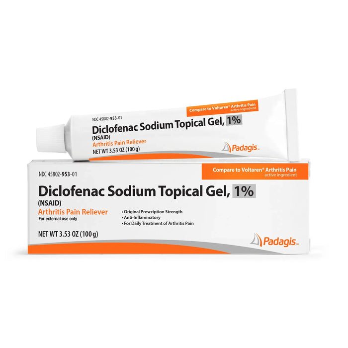 Padagis Diclofenac Sodium 1% Topical Gel, 100 Gram Tube by Pasteur Pharmacy