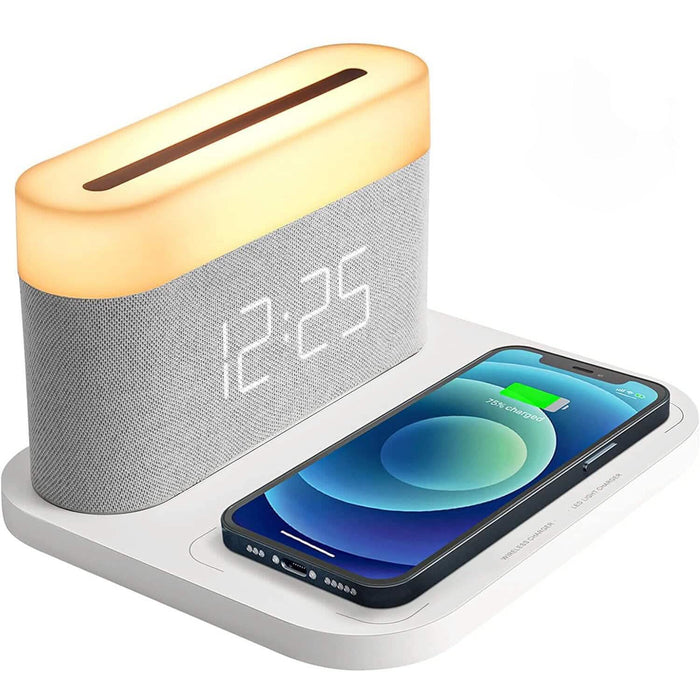 Digital Alarm Clock with Wireless Charging by DailySale