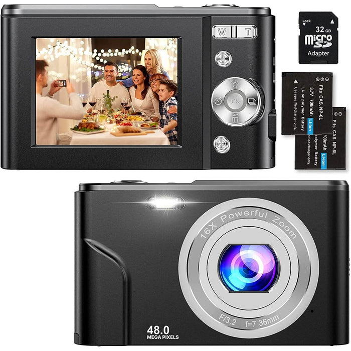 Digital Baby Camera 1080P 48MP with 32GB SD Card by DailySale