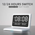 Digital Mirror Clock Wireless Charging Alarm Clock by DailySale