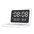 Digital Mirror Clock Wireless Charging Alarm Clock by DailySale