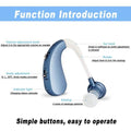 Digital Rechargeable Hearing Aids Acousticon Amplifier Audiphone Behind Ear Sound by DailySale