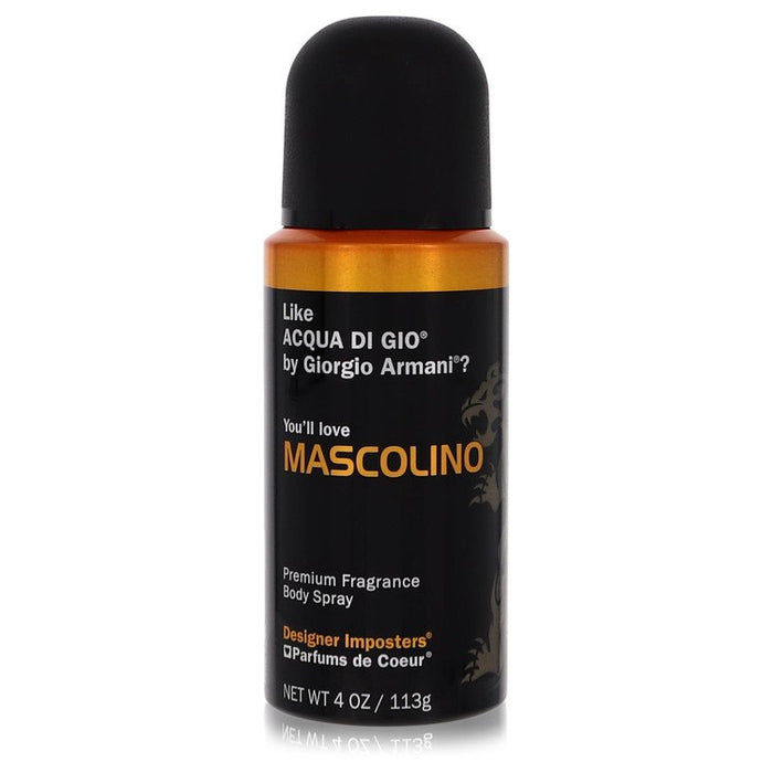 Designer Imposters Mascolino by Parfums De Coeur Body Spray 4 oz for Men by Avera Group