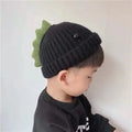 Dinosaur Spike Toddler Beanie | Hand-Knitted Cotton & Wool Winter Hat by ozznekshoes