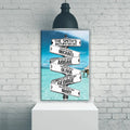 Direction Of Our Lives Family Beach Names Sign by Tailored Canvases