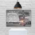 Direction Of Our Lives Family Farm Names Sign III by Tailored Canvases