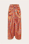 Disco Animal Vacay Skirt - Orange Mirage