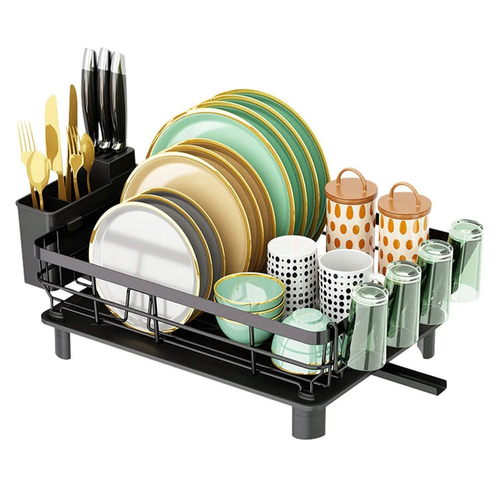 Dish Drying Rack Drain Board Utensil Holder Organizer by DailySale
