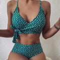 Ditsy Floral Wrap Knot Bikini Swimsuit by DailySale