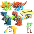 DIY Dinosaur Construction Building Block Assembly Toys with Electric by DailySale
