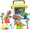 DIY Dinosaur Construction Building Block Assembly Toys with Electric by DailySale