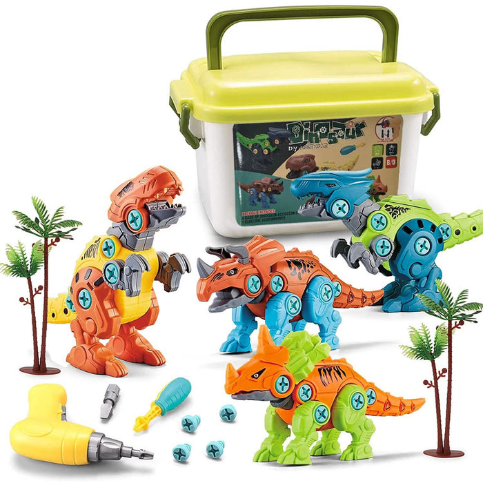 DIY Dinosaur Construction Building Block Assembly Toys with Electric by DailySale