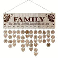 DIY Wooden Family Birthday Board Hanging Sign Pendant by DailySale