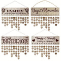 DIY Wooden Family Birthday Board Hanging Sign Pendant by DailySale