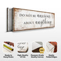 Do Not Be Anxious About Anything Faith Sign by Tailored Canvases
