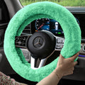 Doe16 Faux Rabbit Fur Steering Wheel Cover by DailySale