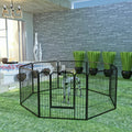 Dog Fence and Pet Playpen, Heavy Duty Foldable Metal 8 Panels Dog Pen 31.5" Height by DailySale
