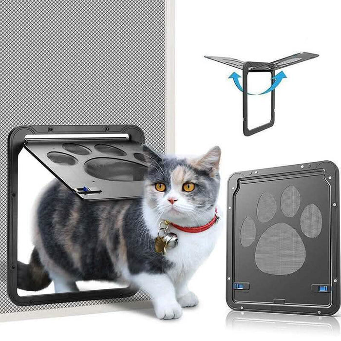 Dog or Cat Small Screen Locking Flap Door Magnetic Automatic Slide Protector by DailySale