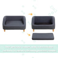 Dog Rectangular Sofa with Removable Cushion and Wooden Feet by DailySale